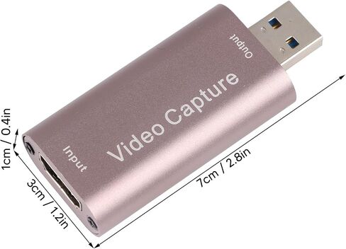 USB Capturing Card Portable 1080P 60Hz HD Input for Streaming Education Gaming Aluminium Alloy in Kuwait