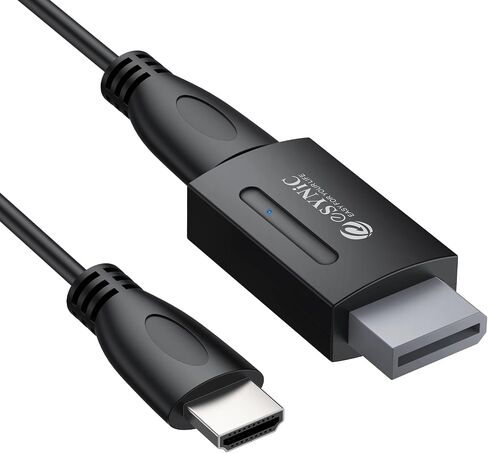 eSynic Portable Wii to HDMI Converter 1080P for Full HD TV Monitor-Plug & Play with 1M HDMI Cable Included-Supports All Wii Display Modes 480i/480p/576i–for Family Gaming in Kuwait