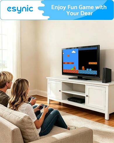 eSynic Portable Wii to HDMI Converter 1080P for Full HD TV Monitor-Plug & Play with 1M HDMI Cable Included-Supports All Wii Display Modes 480i/480p/576i–for Family Gaming in Kuwait