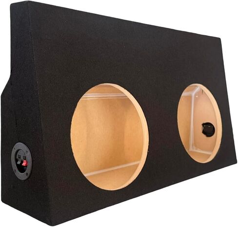 Compatible with 2005-2023 Tacoma Double Cab- Dual 10" Sealed Sub Box Enclosure-Passengers Side in Kuwait