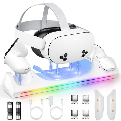 Charging Dock for Meta Quest 3S/3, VR Charging Station for Oculus Quest 3S in Kuwait