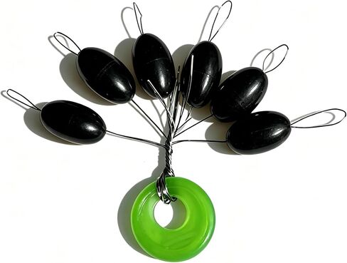 Super Big Fishing Stops Soft Silicone Luminous Glow Fishing Bobber Stopper,6 in 1 Beads Float Sinker Stops in Kuwait