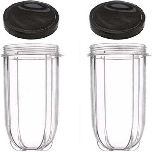 Pack of 2 16Oz Tall Jar Cups for Magic Bullet Blender Juicer 250W mb1001Series in Kuwait