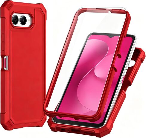 for T-Mobile Revvl 8 5G Case with Screen Protector Red in Kuwait
