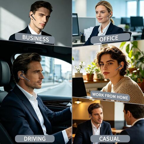 Hsility Bluetooth Headset with USB Type C 270 Degrees Rotatable Microphone for Truck Driver Bussiness and Travel in Kuwait