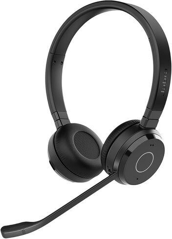 Jabra Evolve 65 TE (Third Edition) Wireless Dual-Ear Headphones - Noise-Canceling Mic, 16 hrs Battery Life, Dual Connectivity, MS Teams Certified, Supports Other Platforms, Black (Renewed) in Kuwait