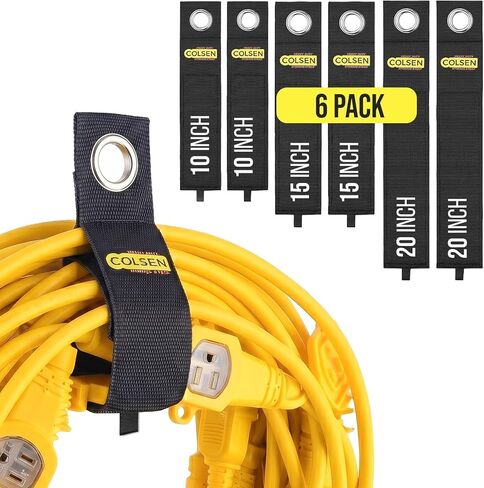 COLSEN 10 in Heavy-Duty Storage Straps for Cords & Hoses, 6 Pack in Kuwait