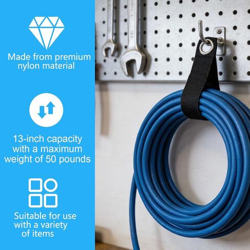 10 Pcs Heavy-Duty Storage Straps 7.24-13In Hook & Loop in Kuwait