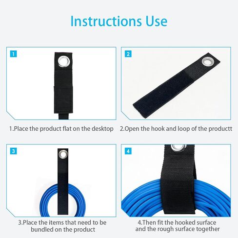 10 Pcs Heavy-Duty Storage Straps 7.24-13In Hook & Loop in Kuwait