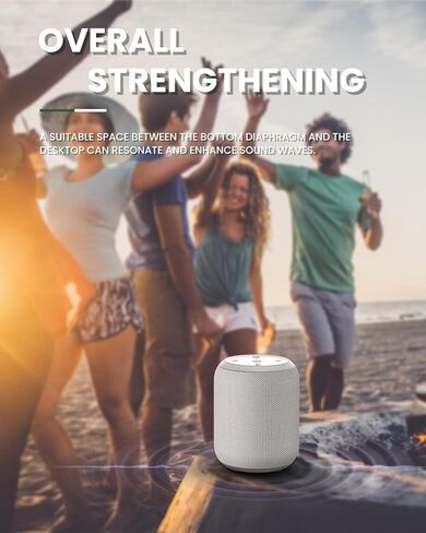 NOTABRICK Bluetooth Speakers, 15W Portable Speakers Bluetooth Wireless V5.0 with Stereo Sound, Active Extra Bass, IPX6 Waterproof Shower Speaker, Double Pairing, for Party, Home Theater, Game Theater in Saudi Arabia