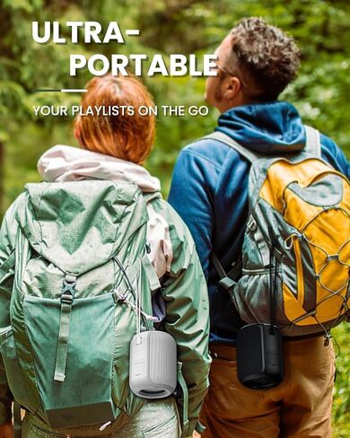 NOTABRICK Bluetooth Speakers, 15W Portable Speakers Bluetooth Wireless V5.0 with Stereo Sound, Active Extra Bass, IPX6 Waterproof Shower Speaker, Double Pairing, for Party, Home Theater, Game Theater in Saudi Arabia