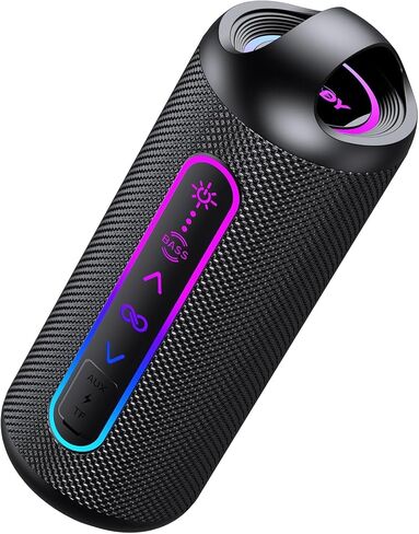 Wilody Portable Bluetooth Speaker, 20W Powerful Sound with EQ Modes, IPX6 Waterproof, 20H Playtime, Bluetooth 5.4, TWS, LED Lights, Portable Wireless Speakers for Home Party Camping Beach Outdoor in Kuwait