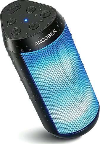 Portable Bluetooth Speaker, Powerful HD Stereo Loud/30H Playtime/IPX4 Waterproof for Outdoor Home/8 Dynamic Lights/Wireless BT 5.3/AUX, Travel|Camping|Beach Essentials, School Supplies, Birthday Gifts in Kuwait