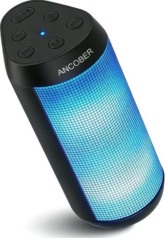 Portable Bluetooth Speaker, Powerful HD Stereo Loud/30H Playtime/IPX4 Waterproof for Outdoor Home/8 Dynamic Lights/Wireless BT 5.3/AUX, Travel|Camping|Beach Essentials, School Supplies, Birthday Gifts in Kuwait