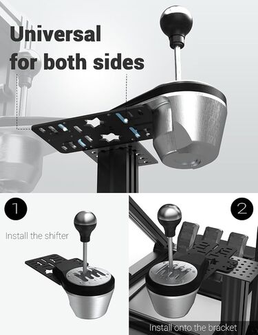 Universal Adjustable Handbrake & Shifter Mount for Playseat Trophy & Sim Racing Cockpit/Desk – Compatible with Logitech, Thrustmaster TH8A/TSS, MOZA HBP/SGP/HGP, Driving Force Shifter & Most USB Handbrakes in Kuwait