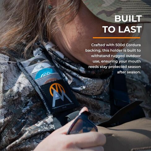 VIAM Outdoors Bighorn Reed Stash: Elk, Bighorn, & Turkey Mouth Call Holder, Hunting Gear Organizer for 5 Diaphragm Game Calls - Attaches to Hunting Backpack, Bino Harness, Bugle Tubes, & 1.5" Webbing in Kuwait