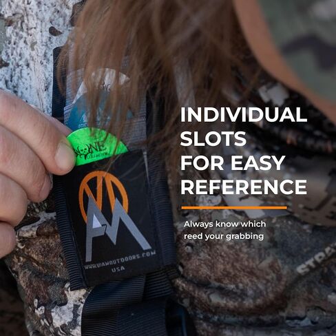 VIAM Outdoors Bighorn Reed Stash: Elk, Bighorn, & Turkey Mouth Call Holder, Hunting Gear Organizer for 5 Diaphragm Game Calls - Attaches to Hunting Backpack, Bino Harness, Bugle Tubes, & 1.5" Webbing in Kuwait