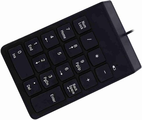 Acouto USB Numeric Keypad Lightweight Mini Number Pad PlugandPlay 18 Keys and Students Black in Kuwait