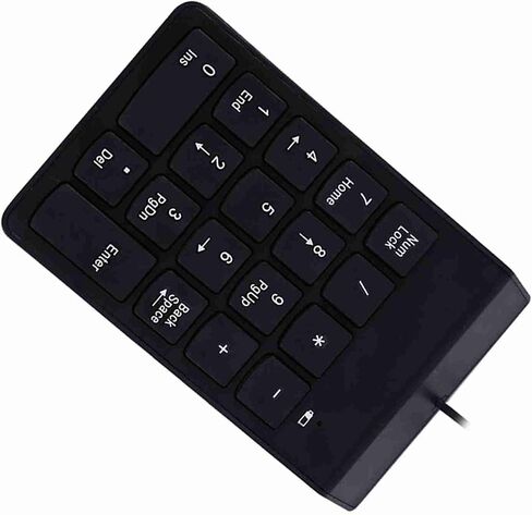 Acouto USB Numeric Keypad Lightweight Mini Number Pad PlugandPlay 18 Keys and Students Black in Kuwait