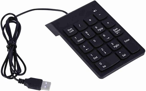 Acouto USB Numeric Keypad Lightweight Mini Number Pad PlugandPlay 18 Keys and Students Black in Kuwait