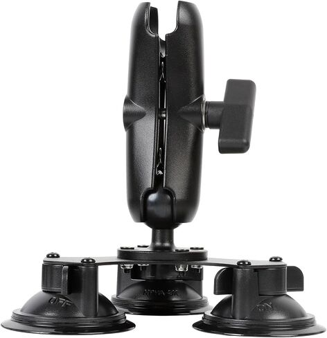 Triple Suction Cup with 1.5" / 38mm Ball, Heavy Duty 3 Suction Car Mount Base Compatible with RAM Mounts and Other C Size Double Socket Arm in Kuwait