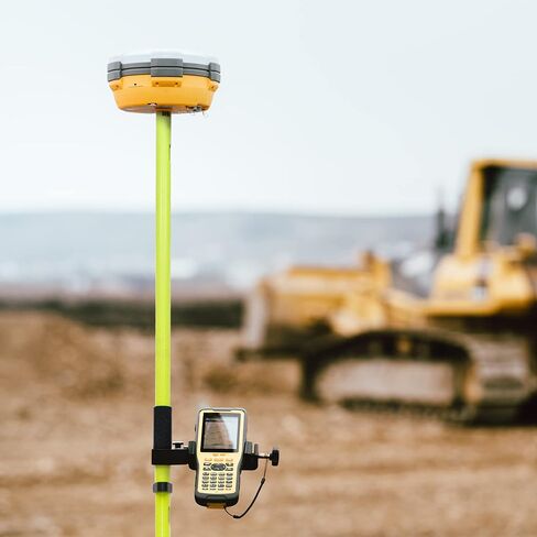 AdirPro 2m Aluminum GPS Rover Rod | 2-Piece Design GPS Pole with 5/8"-11 Threading | for RTK GPS/GNSS Land Surveying & Engineering | Includes Level Vial & Carrying Case | Fluorescent Yellow in Saudi Arabia