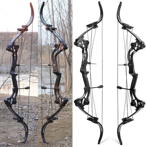 Recurve Bow American Hunting Bow 320FPS Draw Weight 40-55lbs Adjustable Compound Bow Right Hand for Archery Hunting Fishing Shooting in Saudi Arabia