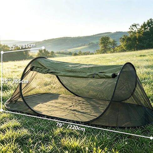Pop-Up Mosquito Net Tent 79 x 32 x 25 Inch for Camping 1 Person in Saudi Arabia