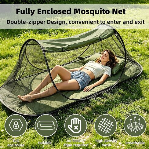 Pop-Up Mosquito Net Tent 79 x 32 x 25 Inch for Camping 1 Person in Saudi Arabia