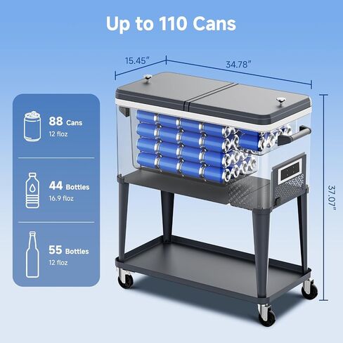 مبرد كهربائي BODEGACOOLER 50QT مع عجلات، مبرد ضاغط متدحرج in Kuwait