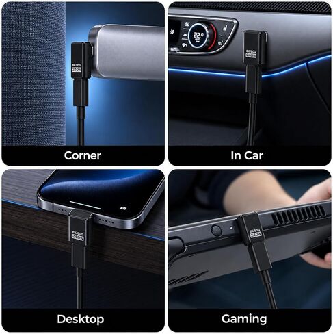 USB C 90 Degree Adapter 3 Pack USB C Right Angle Adapter, in Kuwait