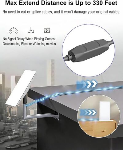 Starlink Cable Coupler for Starlink Gen 3, IP68 Waterproof Network LAN Cable Extender, Extension to RJ45 Cable Compatible for Starlink Ethernet Adapter, Plug & Play, Supports Cat7/Cat6/Cat5E/Cat5 (1) in Kuwait
