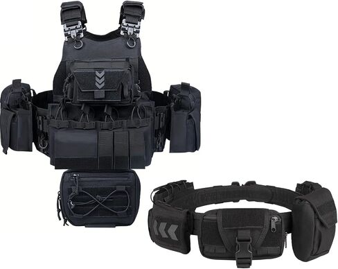 YAKEDA Tactical Outdoor Quick Release Vest With Battle Belt in Kuwait