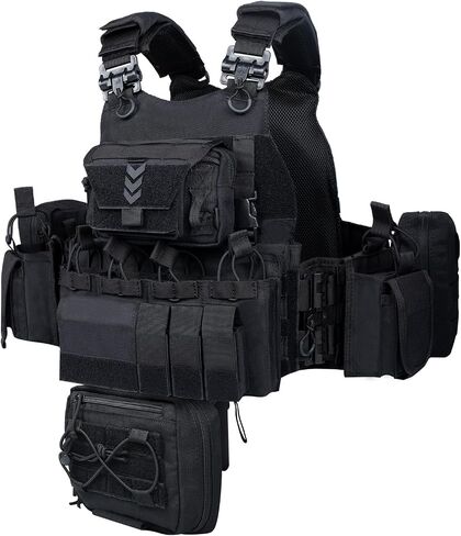 YAKEDA Tactical Outdoor Quick Release Vest With Battle Belt in Kuwait