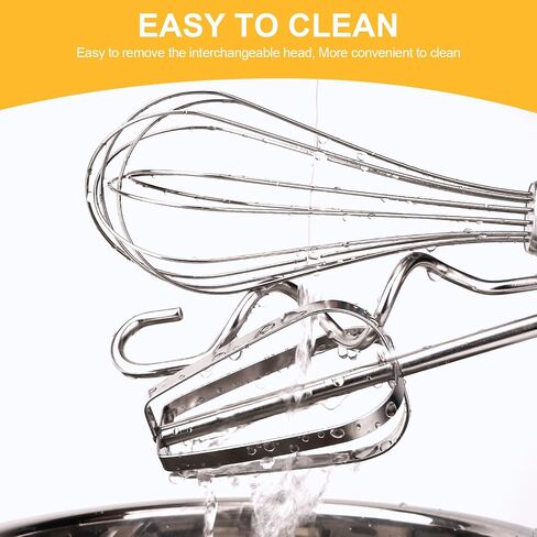 homicozy 3-Piece Stainless Steel Hand Mixer Attachment Set - Whisk, Dough Hook, Egg Beater for Drills - Dishwasher Safe, 9.8 Inch (Drill Not Included) (9.8inch) in Saudi Arabia