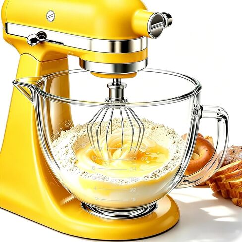 5QT Glass Mixing Bowl for KitchenAid 4.5-5 Quart Tilt-Head Stand Mixers in Kuwait