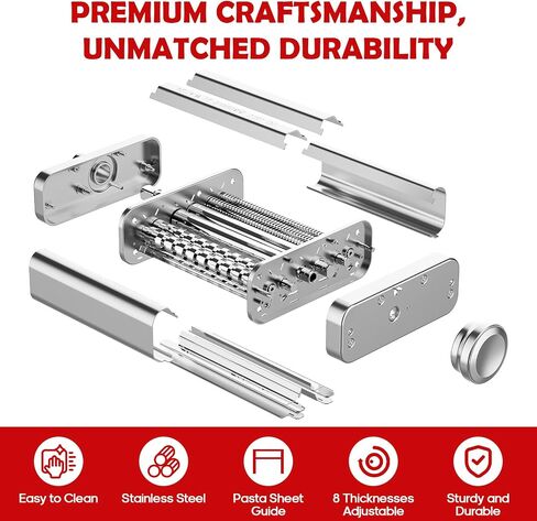Pasta Attachment for KitchenAid Stand Mixer, 3-in-1 Food-Grade Pasta Maker in Kuwait
