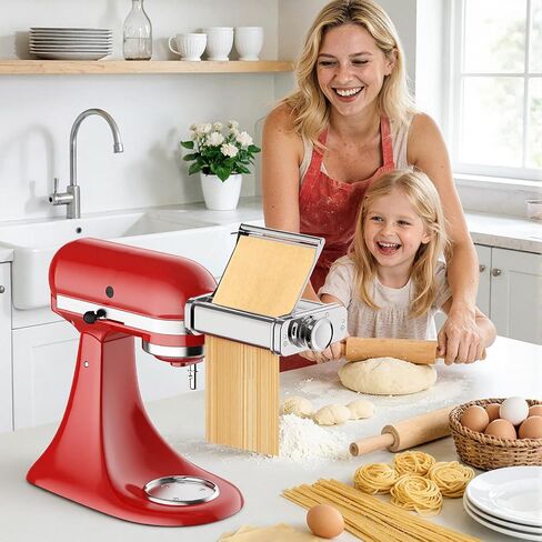 Pasta Attachment for KitchenAid Stand Mixer, 3-in-1 Food-Grade Pasta Maker in Kuwait