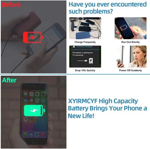 XYIRMCYF 19999mAh Super Capacity Battery Compatible with iPhone 13 Pro, 0 Cycle Li-Polymer Replacement Battery for iPhone 13 Pro, with Professional Repair Tool Kit in Kuwait