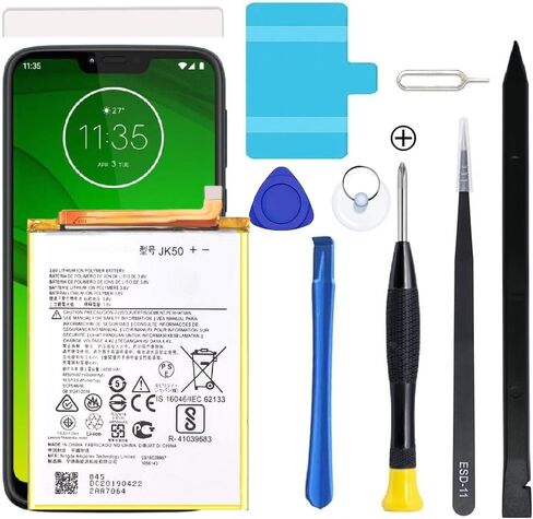 Moto G7 Power Battery,Upgraded New Battery Replacement for Moto G7 Power XT1955 JK50 G Power 2021 Professional Replacement Tool Kits in Kuwait