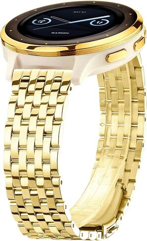 18mm Dressy Watch Bands for Garmin Venu 2s Venu 3s Venu 4 (41mm) Vivoactive 4s Vivoactive 3s Forerunner 255S / 255S Music Forerunner 265S, 18mm Stainless Steel Watch Bands for Garmin Watch for Women in Kuwait