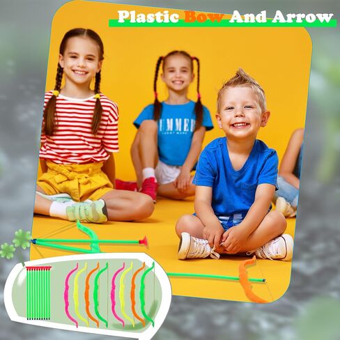 60 Pack Kids Bow and Arrow Sets Mini Bow and Toy Arrow Small Archery Bow Shooter for Kids Sports FunTarget Outdoor Game Sport Party Favors Gifts in Kuwait