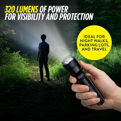 Diablo 2 Stun Gun Self Defense with LED Flashlight, Rechargeable Battery in Kuwait