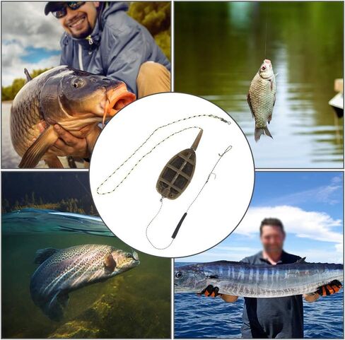 Inline Method Feeder, 3 PCS Method Feeders Carp Fishing Rig, Plastic Inline Carp Fishing Equipment in Kuwait