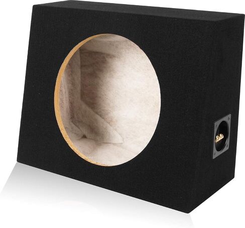 Belva 1TRUCK12 Single 12" Angled Truck or Hatchback Subwoofer Box Enclosure – CARB Compliant 5/8" MDF Shallow Sub Box with Polyfil, 0.75 CuFt Air Space, Black Carpeted Finish in Kuwait