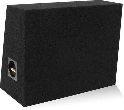 Belva 1TRUCK12 Single 12" Angled Truck or Hatchback Subwoofer Box Enclosure – CARB Compliant 5/8" MDF Shallow Sub Box with Polyfil, 0.75 CuFt Air Space, Black Carpeted Finish in Kuwait