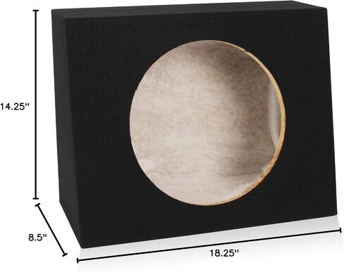 Belva 1TRUCK12 Single 12" Angled Truck or Hatchback Subwoofer Box Enclosure – CARB Compliant 5/8" MDF Shallow Sub Box with Polyfil, 0.75 CuFt Air Space, Black Carpeted Finish in Kuwait