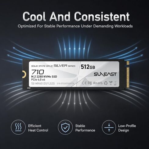 SUNEAST 512GB M.2 2280 PCIe4.0 NVMe Gen4x4 Internal SSD in Kuwait