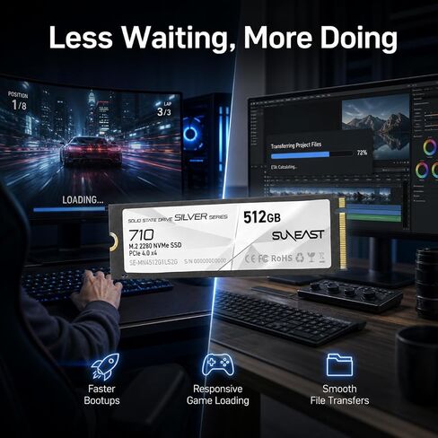 SUNEAST 512GB M.2 2280 PCIe4.0 NVMe Gen4x4 Internal SSD in Kuwait