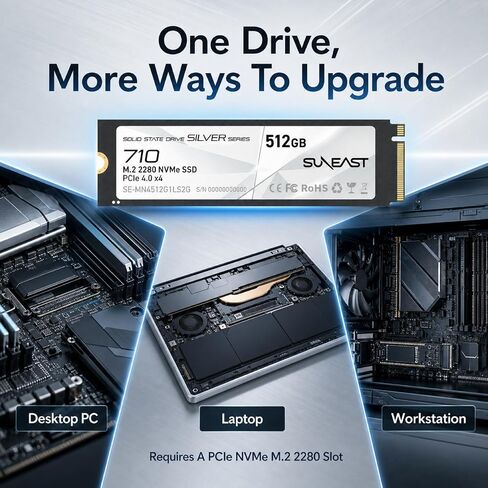 SUNEAST 512GB M.2 2280 PCIe4.0 NVMe Gen4x4 Internal SSD in Kuwait